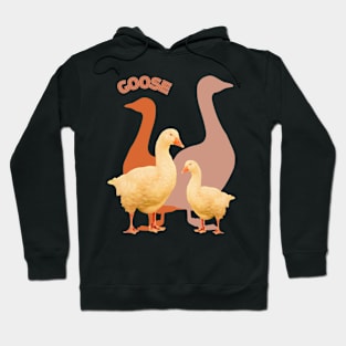 Goose photo with orange and beige background geese Hoodie